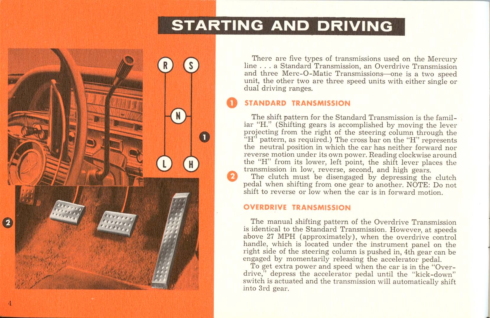 1961 Mercury Owners Manual Page 36
